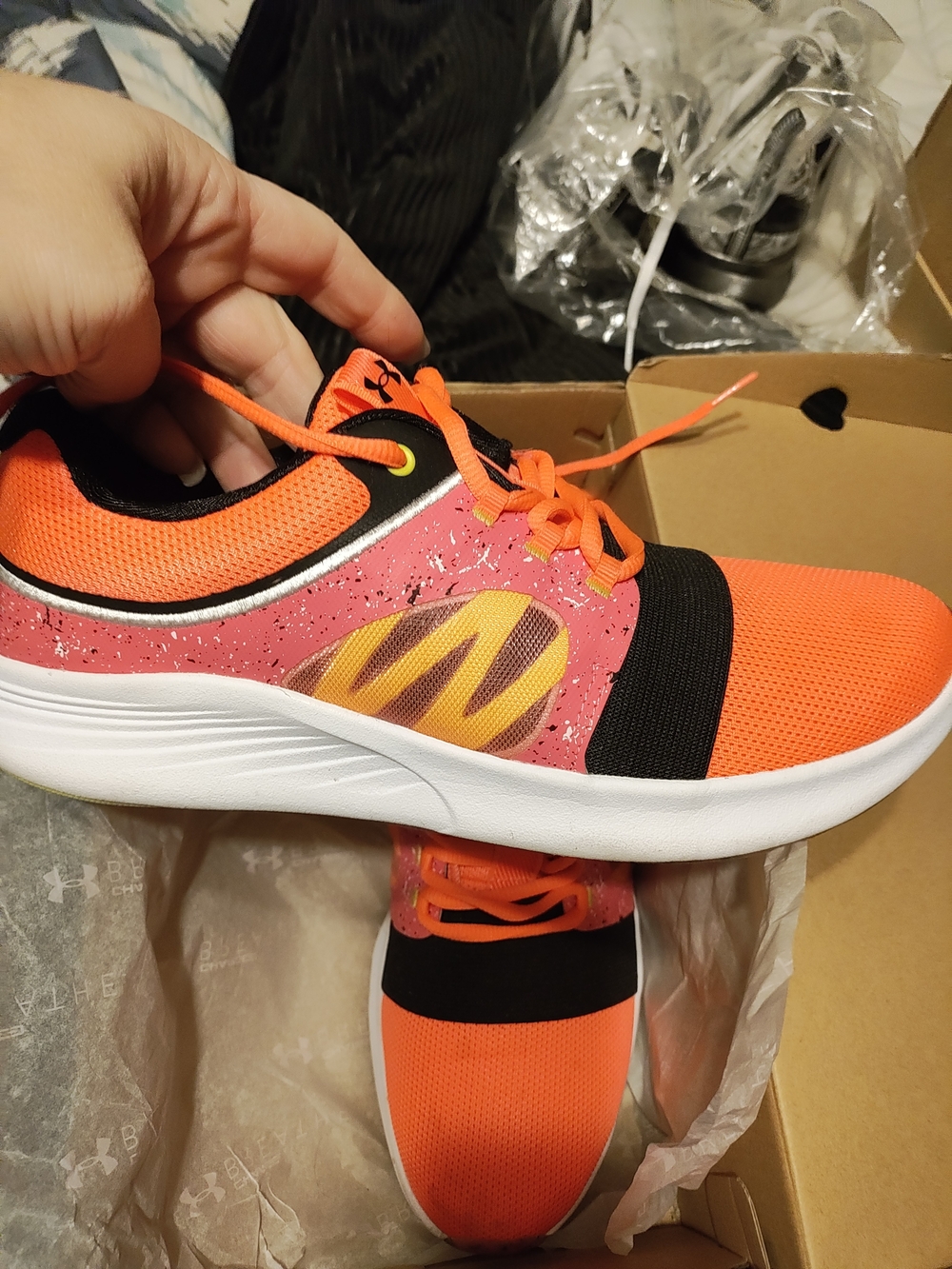 Under Armour Orange, Pink and Yellow Women's  Athletic Sneakers